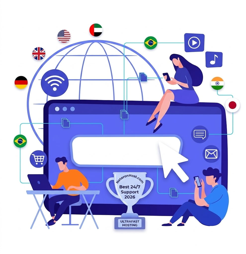 Effortless domain setup with Neteronhost — guided domain registration process with step-by-step configuration and instant activation