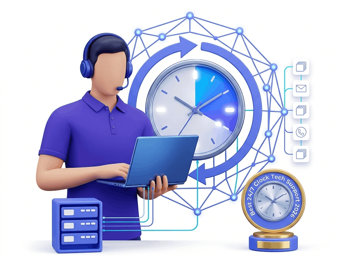 Windows VPS 24/7 technical support available online, by phone, and via email with under 2 minute response time