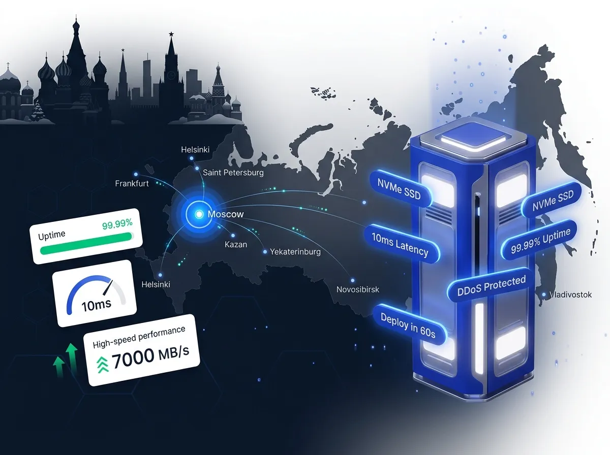 VPS Hosting in Russia: NVMe Servers, Instant Deploy Second