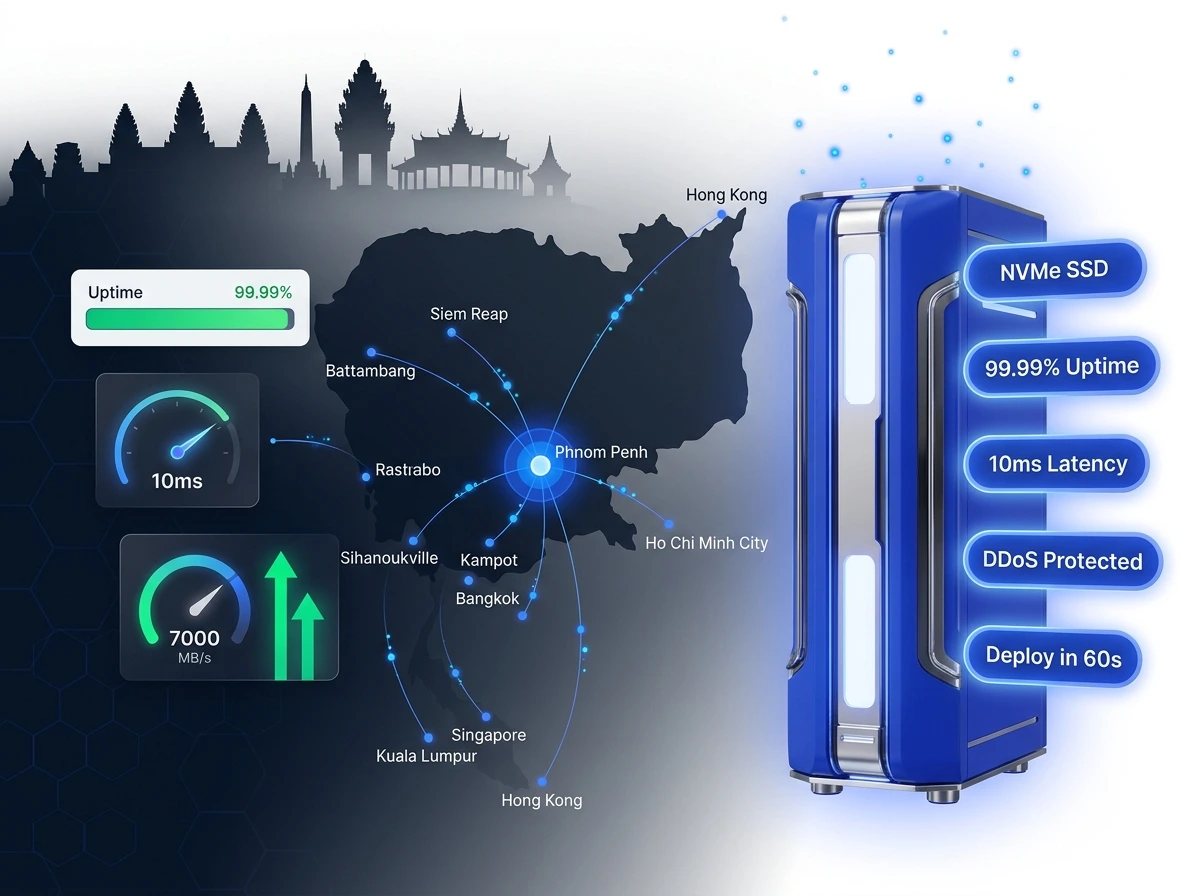 Cambodia VPS Hosting: NVMe Servers in Phnom Penh | NeteronHost